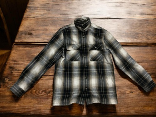Schweres vintage flanellhemd - schweres,