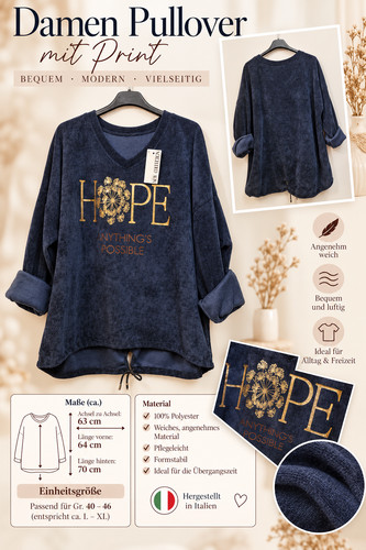 Damen sweatshirt hope - hope, print