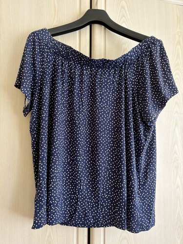 Carmenshirt dunkelblau mit