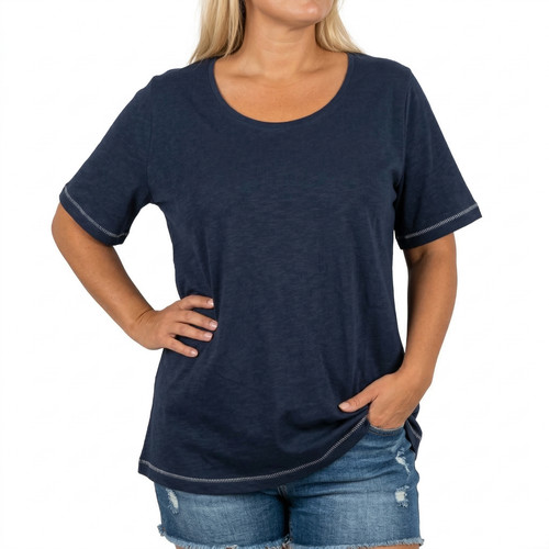 Sheego shirt kurzarm - sheego, blau