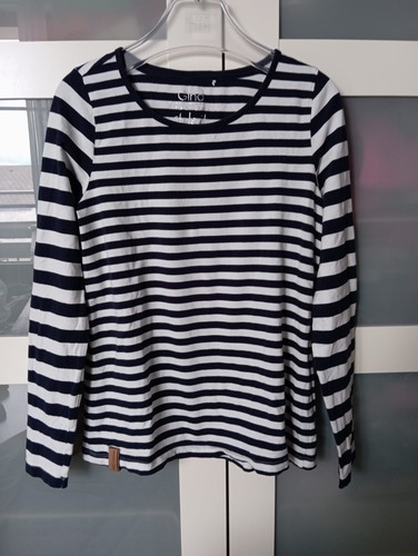 Gina shirt weiß dunkelblau - gina, shirt,