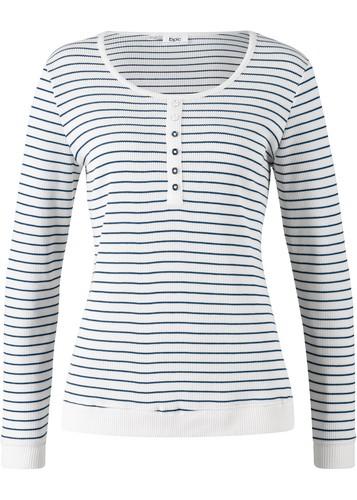 Langarmshirt mit streifen - langarmshirt,