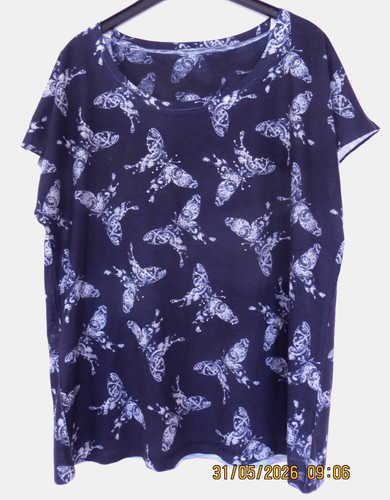 Shirt dunkelblau mit weißen