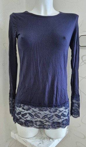 Langarmshirt dunkelblau mit