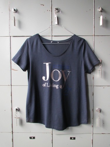 Shirt dunkelblau druck - dunkelblau,